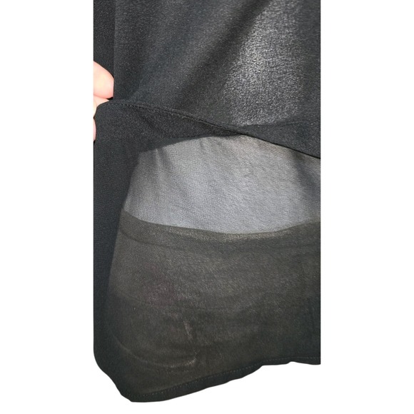 Paper Crane Womens Sheer Layered Shirt Size‎ Small Black Blouse Top - Picture 7 of 10